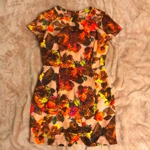 Topshop Floral Cocktail Dress